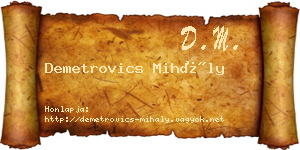 Demetrovics Mihály névjegykártya